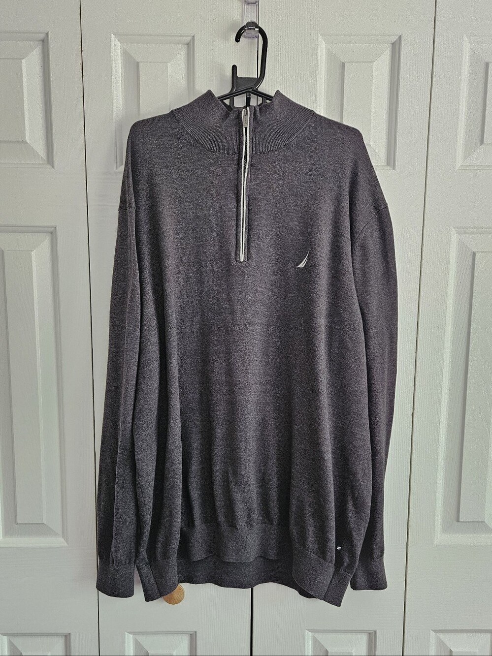 Nautica Men’s Charcoal 1/4 Zip Sweater 3 XLT